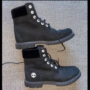 Black Timberland boots, size 10